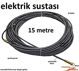 ELEKTRİK SUSTASI KALİTE 4MM 15 METRE KANAL SUSTASI UZUN BOYLU PROFESYONEL