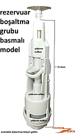 KLOZET REZERVUAR BOŞALTMA GRUBU BANYO DEPO REZERVUAR ORTA GÖBEK BASMALI REZERVUAR İÇ TAKIM
