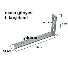 MASA GÖNYESİ KORNİŞ L DEMİR KÖŞEBENT BAĞLANTI AP