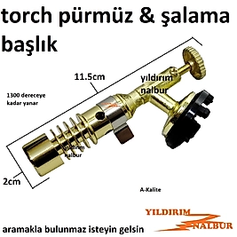 TORCH PÜRMÜZ GOLD ŞALAMA BAŞLIK KÜÇÜK BOY YAKYAK HOBİ TİPİ PÜRMÜZ