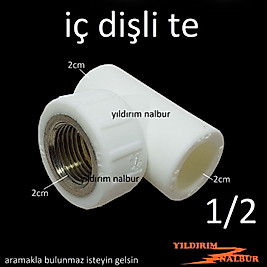 2 ADET 20LİK PPRC İÇ DİŞLİ TE SU TESİSAT KAYNAK PARÇASI 3 YOL