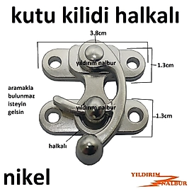 KUTU KİLİDİ HALKALI BÜYÜK BOY NİKEL SANDIK KİLİDİ HOBİ KİLİT EMNİYET KİLİDİ KAPAK KİLİDİ KANCA