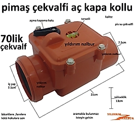 ÇEKVALF PLASTİK 70 LİK KISA TİP LOGAR ÇEKVALF PİS SU KLAPESİ KLAPA YETMİŞ LİK PİMAŞ ÇEKVALF