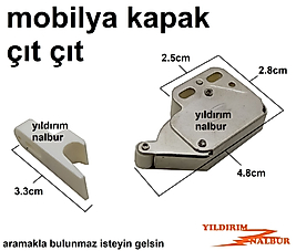 MOBİLYA KAPAK ÇITÇIT BAS AÇ DOLAP KAPAK YAYLI KİLİT