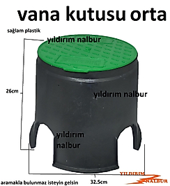 VANA KUTUSU ORTA BOY TOPRAK PLASTİK ÇİM SULAMA BAHÇE KUTUSU