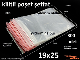 KİLİTLİ POŞET KİLİTLİ TORBA 19X25 300 AD KALIN SAĞLAM