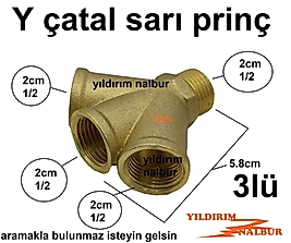 YE ÇATAL SARI PRİNÇ 1/2 3LÜ HAT ALMA ÇATALI ERKEK