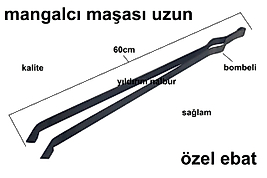 MANGALCI MANGAL MAŞASI SOBA MAŞASI UZUN SAĞLAM 60 CM ATEŞ MAŞASI