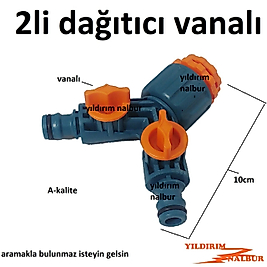 MUSLUK HORTUM BAĞLAMA APARATI 2Lİ DAĞITICI VANALI PLASTİK BAHÇE ÇATAL APARAT