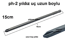 BİTS YILDIZ UÇ 15 CM ORTA BOYLU KALİTE MATKAP UCU TORNAVİDA SIKMA