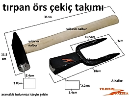 TIRPAN ÇEKİC ÖRS TAKIMI 2 Lİ SET ÇEKİÇLEME TIRPAN DÖVME ÇEKİCİ ÖRS
