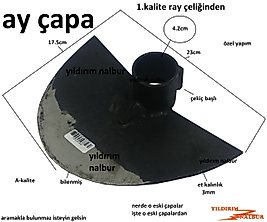 YARIM AY ÇAPA ESKİLERDEN RAY ÇELİK KAZMA ÇAPASI BİLENMİŞ KALİTE