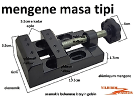 MATKAP MENGENE 6CM ALÜMİNYUM HOBİ MENGENE MİNİ TİP MASA MENGENESİ
