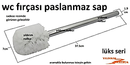 WC TUVALET FIRÇASI LÜKS SERİ KROM PASLANMAZ SAPLI TEMİZLİK FIRÇASI