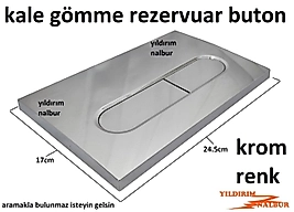 KALE GÖMME REZERVUAR KROM BUTON LÜKS SERİ DÜĞME ÇİFT DÜĞME PANEL KALE MARKA