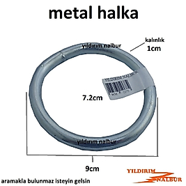 METAL HALKA DEMİR 9CM DAİRE ÇELİK HALKA METALDEN BOŞ HALKA DUBLE BÜYÜK BOY