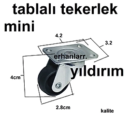 SEHPA TEKERLEĞİ 28MM MASA TEKERLEĞİ MİNİ BOY TEZGAH TEKER