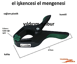 EL İŞKENCESİ ORTA PLASTİK KUVETLİ SIKIŞTIRMA APARATI EL MENGENESİ