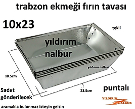 TRABZON EKMEĞİ 10x23 FIRIN TAVASI PUNTALI MİNİK TEKLİ TAŞ FIRIN TAVA