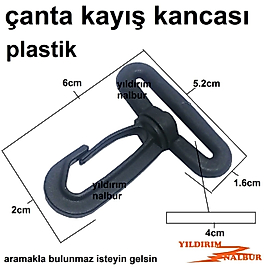 ÇANTA KAYIŞ PLASTİK KANCA 4CM DUBLE BÜYÜK BOY VALİZ KİLİDİ BAVUL İP KANCASI YASSI İP KARABİNA