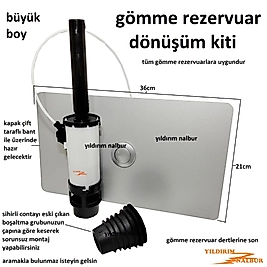 BÜYÜK BOY GÖMME REZERVUAR DÖNÜŞÜM KİTİ BOŞALTMA BUTON ÇEVİRİCİ SET