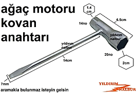 AĞAÇ MOTORU BUJİ KOVAN ANAHTARI 14-20 TESTERE ANAHTARI TORNAVİDALI
