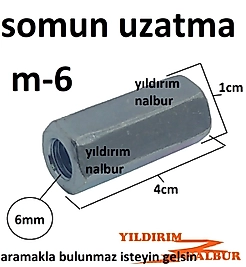SOMUN UZATMA M-6 CİVATA UZATMASI METRİK 6 DİŞLİ UZATMA