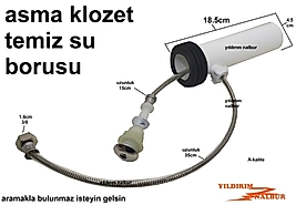 ASMA KLOZET ADAPTÖRÜ KABLOLU TAHARAT BORUSU KALE İDEAL TEMİZ SU GİDER