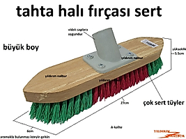 HALI FIRÇASI TAHTA BÜYÜK BOY SAP TAKILIR SERT TÜYLÜ HALI FIRÇASI