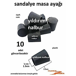 SANDALYE AYAĞI SİYAH MİNİ BOY 13MM MASA AYAĞI PLASTİK BÜYÜK BOY TAPA