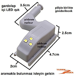 2 ADET GARDOLAP İÇİ LED AYDINLATMA OTOMATİK DOLAP LED LAMBA GECE LAMBASI
