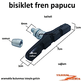 BİSİKLET FREN PAPUCU CİVATALI BALATASI GENİŞ KALIN UZUN BOYLU SAĞLAM KALİTE