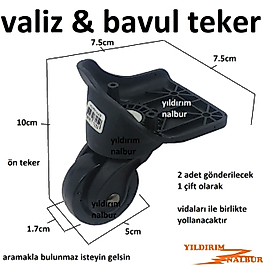 2 ADET FİYATI VALİZ TEKERİ TEKER BAVUL ÖN TEKER SAĞLAM ÖN MAKARA