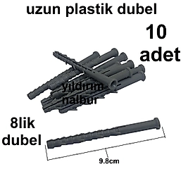 PLASTİK UZUN DUBEL 10 CM SAĞLAM