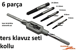 KOLLU KLAVUZ TERS DİŞ AÇMA KILAVUZU 6 PARÇA KLAVUZ TAKIMI TERS EKONOMİK