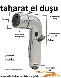 TAHARAT MATİK BAŞLIK FONKSİYONLU PESEN TAHARATMATİK ELDUŞU PLASTİK DUŞ FİSKİYESİ TAHARET İÇİN