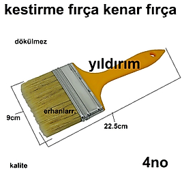 KESTİRME FIRÇA BOYA FIRÇASI KENAR FIRÇA 4 NO SÜPER GENİŞ