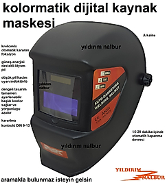 KAYNAK MASKESİ KOLORMATİK KARARAN CAM DİJİTAL BAŞLIKLI MASKE