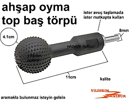 AĞAÇ TÖRPÜSÜ TOP BAŞ AHŞAP TÖRPÜ KAFA AVUÇ TAŞLAMA MATKAP M14