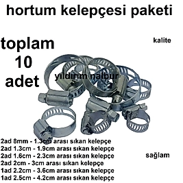 HORTUM KELEPÇESİ SET PAKETİ MUSUK KELEPÇE METAL KELEPÇE