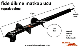 FİDE DİKMEK MATKAP UCU FİDAN DİKME TOPRAK DELME UCU BÜYÜK BOY