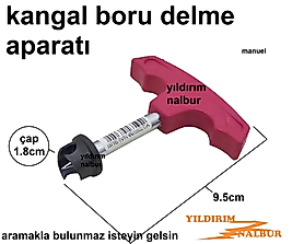 KANGAL BORU DELME APARATI 18MM MANUEL PLASTİK DELME ALETİ