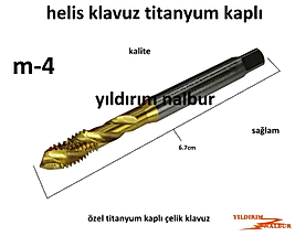 HELİS KILAVUZ M-4 TİTANYUM KAPLI KALİTE KLAVUZ