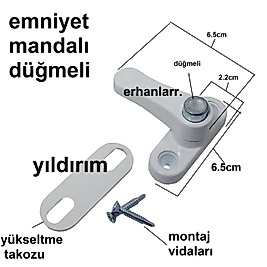 EMNİYET KİLİDİ PİMAPEN PENCERE KAPI KİLİDİ HIRSIZ ÇOCUK KİLİDİ