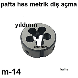 PAFTA METRİK 14 KALİTELİ DİŞ AÇMA HSS METAL DİŞ SIYIRMA