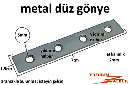 METAL DÜZ GÖNYE 15X70 MASA GÖNYESİ ORTA BOY 4 DELİKLİ METAL