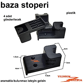 4 ADET BAZA PLASTİK STOP APARATI KARE MODEL TUTUCU STOPER YATAK TUTUCU