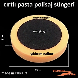 CIRTLI PASTA POLİSAJ SÜNGERİ 150X3 PASTA CİLA PARLATMA SÜNGERİ