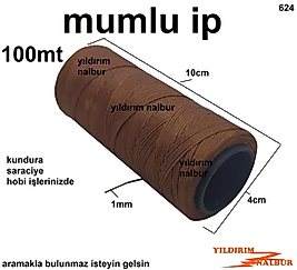 MUMLU İP 100MT BAKIR RENGİ CÜZDAN DERİ DİKİMİ RENK ÇANTA İPİ HOBİ TİPİ