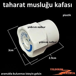 TAHARAT MUSLUK KAFASI BEYAZ RENK BOŞ KAPAK TAHARET MUSLUK VOLANI BAŞLIK ÇEVİRME